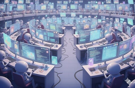인공지능(AI) 개발자 이미지. 사진=나노 바나나 생성