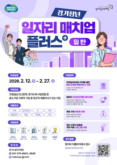 경기청년 일자리 매치업 플러스 포스터. 사진=경기도일자리재단