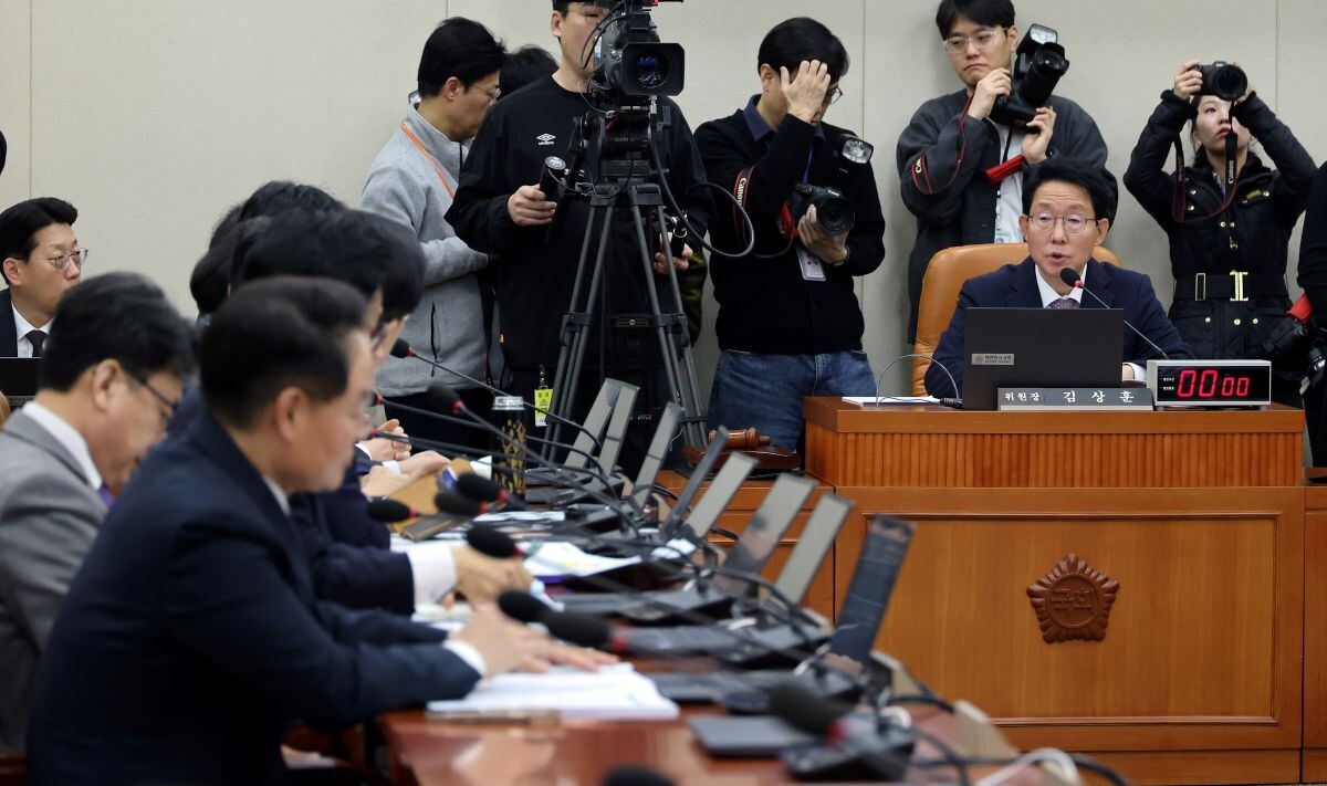 김상훈 위원장이 24일 국회에서 열린 대미투자특별법 처리를 위한 특별위원회 전체회의에서 발언하고 있다. 사진=연합뉴스