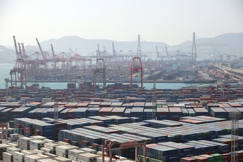 지난 2월 22일 오후 부산항 신선대부두에 컨테이너가 가득하다. 도널드 트럼프 미국 대통령이 한국을 비롯한 세계 각국에 부과한 이른바 '상호관세'가 20일(현지시각) 미 연방 대법원의 위법 판결로 무효화했다. 사진=연합뉴스