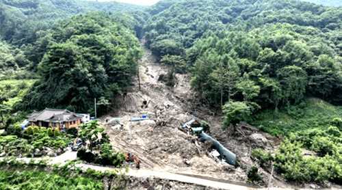 경북 북부권 산사태 피해 지역. 사진=일요신문 DB
