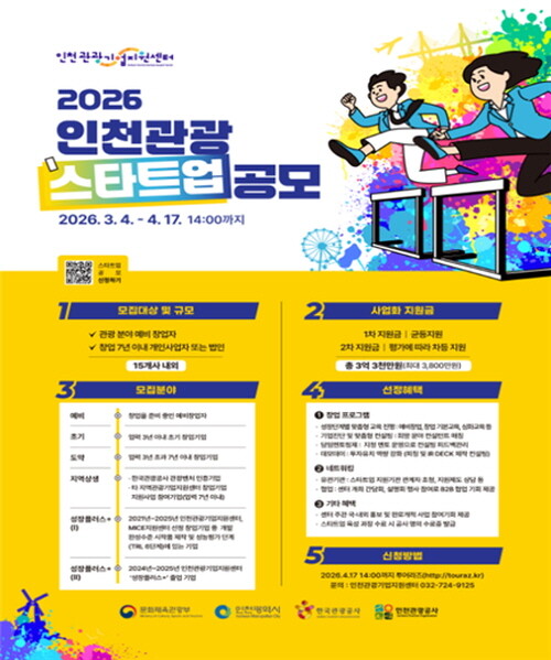 2026 인천 관광스타트업 공모 포스터. 사진=인천관광공사 제공
