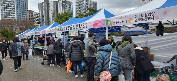 2025년 두류정수장 부지에서 열린 '미삼 직거래 장터'. 사진=대구시 제공