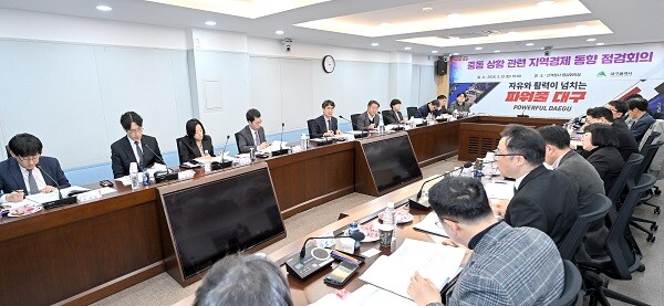 10일 시청 산격청사에서 열린 '중동 상황 관련 지역경제 동향 점검회의'. 사진=대구시 제공