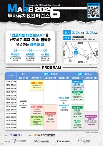 화성특례시 'MARS 2026 투자유치 & 컨퍼런스' 포스터.