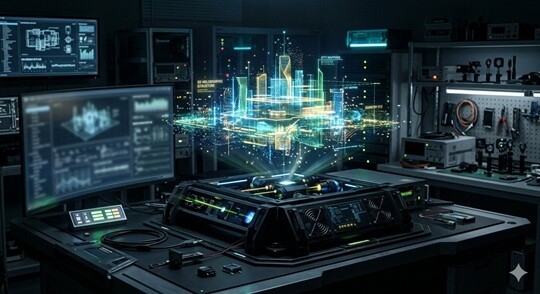 3D 홀로그램 관련 가상 이미지로 기사 내용과는 무관하다. 사진=나노 바나나2 생성