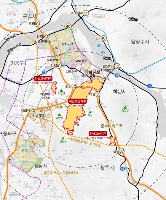 하남교산지구 위치도. 사진=경기주택도시공사 제공