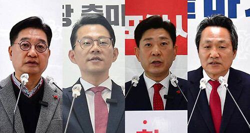국민의힘 포항시장 후보 선출 구도가 4파전으로 압축됐다. 왼쪽부터 문충운·박대기·박용선·안승대 예비후보. 사진=일요신문 DB