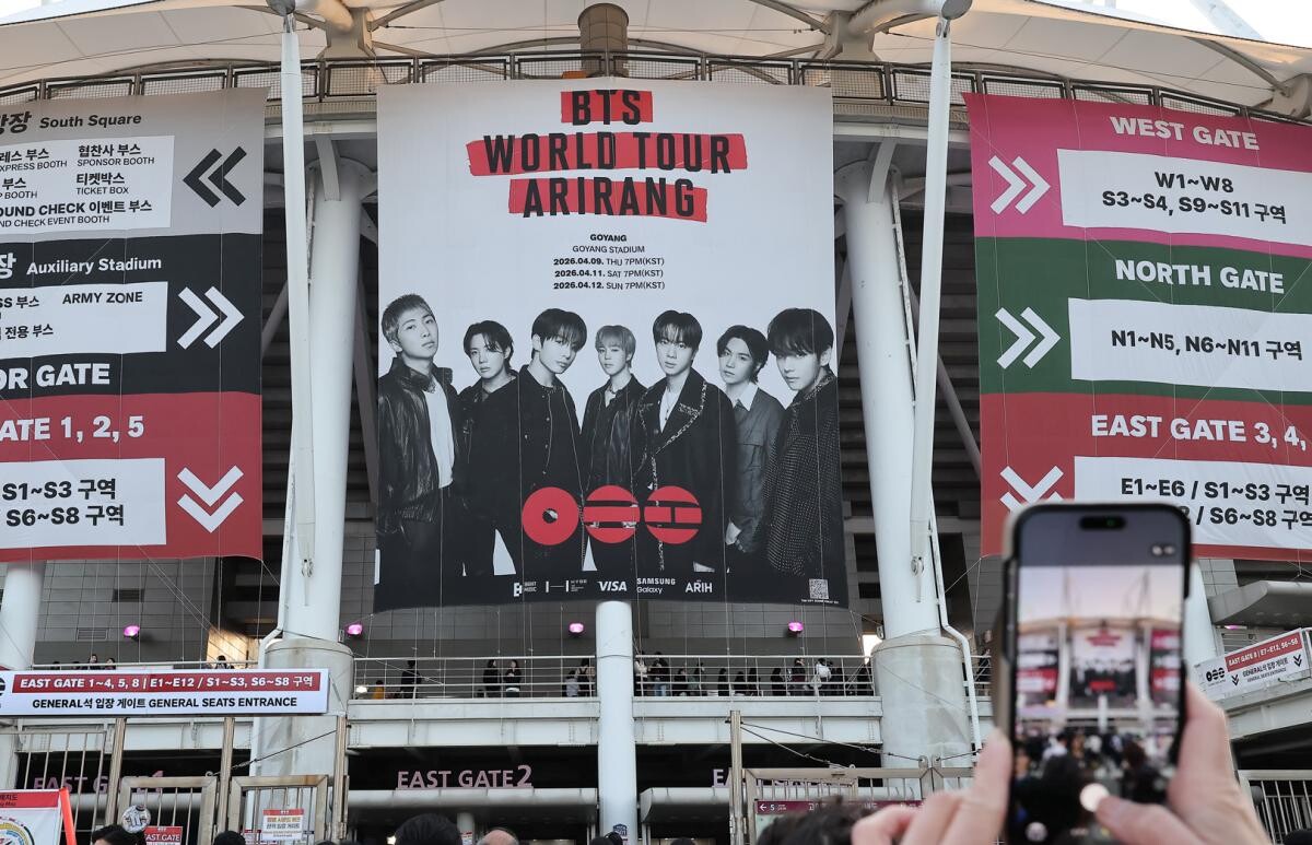 방탄소년단(BTS)이 지난 3월 정규 5집 앨범 ‘아리랑(ARIRANG)’을 발표하고 월드투어 콘서트를 진행 중이다. 사진=임준선 기자