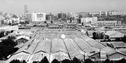 서울 영등포구 문래동 개발 전 방림방적 공장 전경. 사진=영등포구 제공