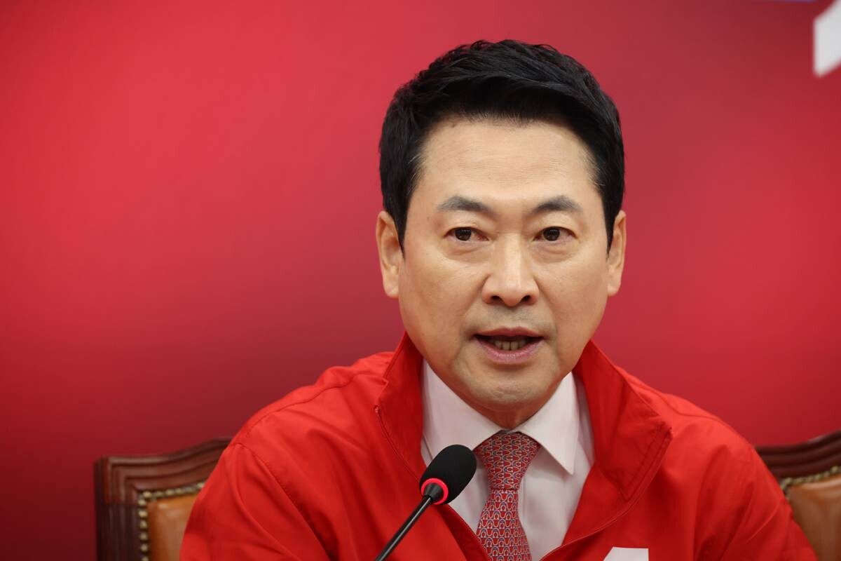 장동혁 국민의힘 상임선거대책위원장이 15일 국회에서 열린 중앙선거대책위원회의에서 발언하고 있다. 사진=박은숙 기자