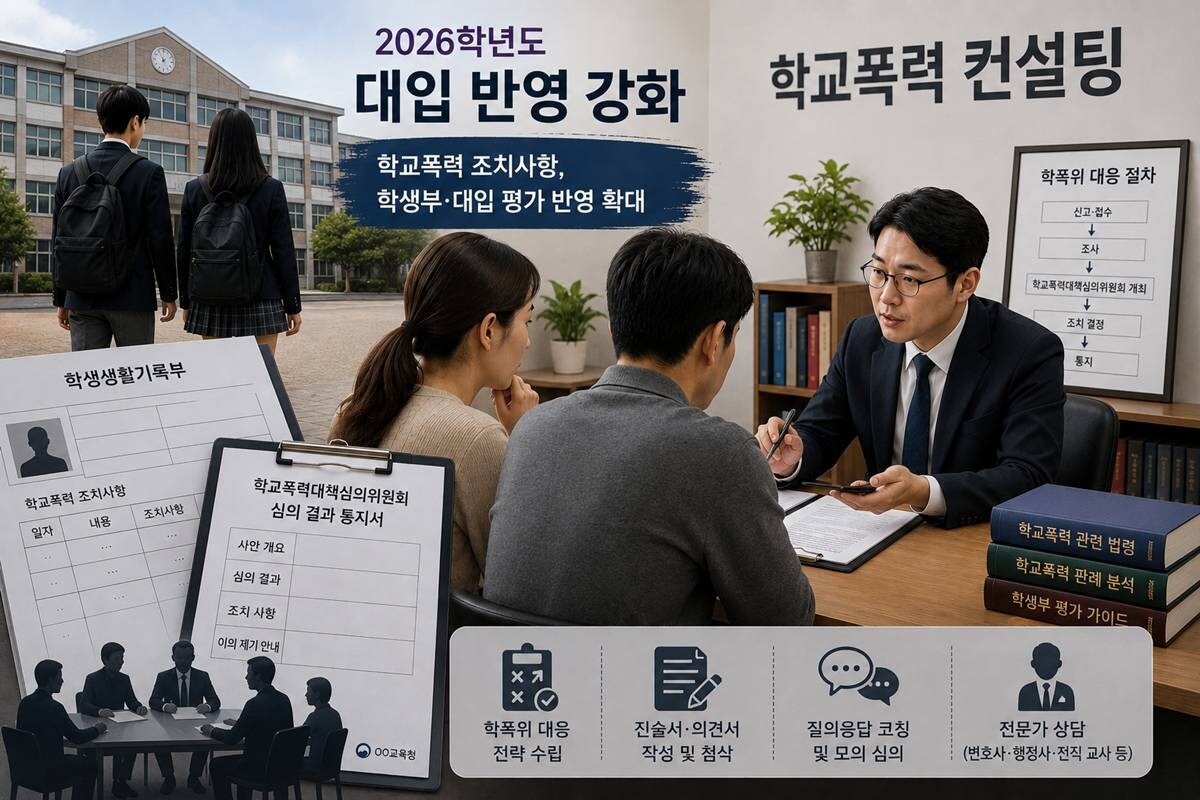 2026학년도 대학입시부터 학교폭력(학폭) 조치사항 반영이 강화되면서 학폭을 '입시 리스크'로 인식하고 대응하는 움직임이 확산되고 있다. 사진=Chat GPT 이미지 생성