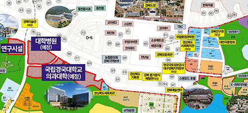 경북도청 신도시 내 국립경국대학교 의과대학·대학병원·연구시설 예정 부지. 사진=경북도 제공