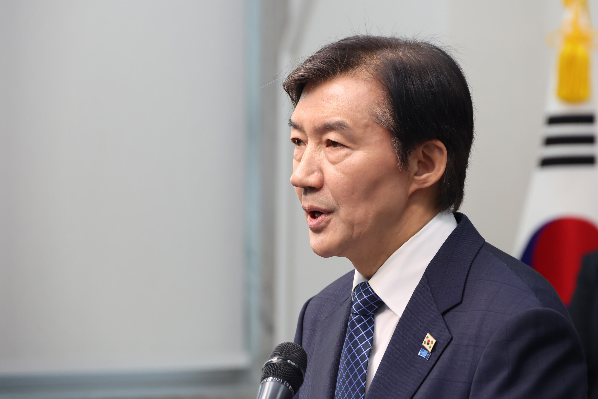 조국 조국혁신당 혁신정책연구원장. 최근 민주당과 혁신당은 연대 필요성에는 공감하면서도 정부·여당 비판과 통합 방식 등을 두고 충돌을 이어가고 있다. 사진=박은숙 기자