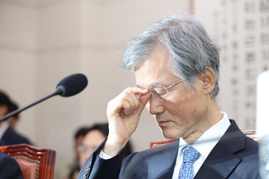 10월 13일 헌법재판소 국감 등 법제사법위원회의 주요 타깃으로 거론되는 조희대 대법원장. 청와대의 대법관 후보자 재제청 요구를 거부한 것을 두고 여야 간 사법부 독립성 훼손과 대법원장 책임론 공방이 거세지고 있다. 사진=박은숙 기자