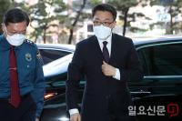 경찰청 도착한 김진욱 고위공직자범죄수사처장