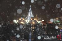 눈내리는 광화문 광장