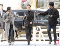 법원에 도착한 강선우 의원