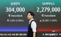 삼성전자는 하락세, SK하이닉스는 상승세