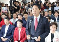 소감 밝히는 오세훈 서울시장 당선자