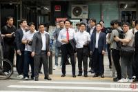 시청으로 향하는 오세훈 서울시장 당선인